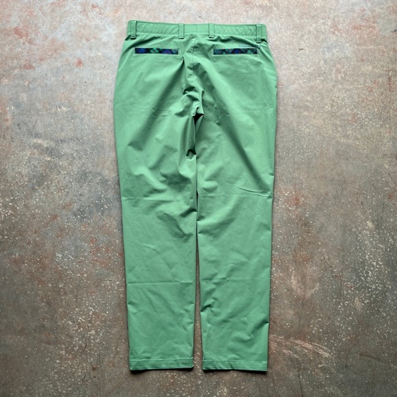 William Murray Golf Pants Men Straight Fit Green Plaid Pocket Detail Size 38 - Picture 5 of 7
